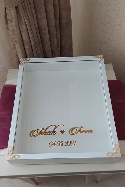 Verda Çerçeve 40X50 cm Rose Memory Frame! Deep Frame Without Leds! Rose Memory Frame - for Bridal Bouquets
