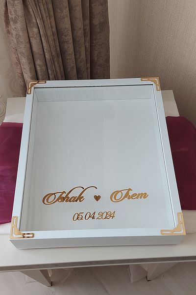Verda Çerçeve 40X50 cm Rose Memory Frame! Deep Frame Without Leds! Rose Memory Frame - for Bridal Bouquets