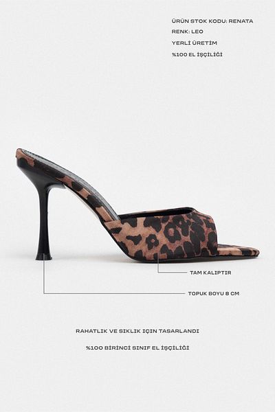 NİŞANTAŞI SHOES Renata Leo Satin Open Toe Women's Thin Heeled Slippers