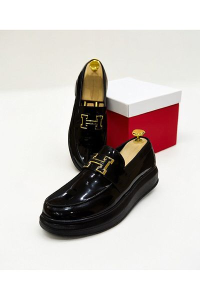 EXCLUSIVE STYLE HÉRITAGE - Black eco-leather loafers