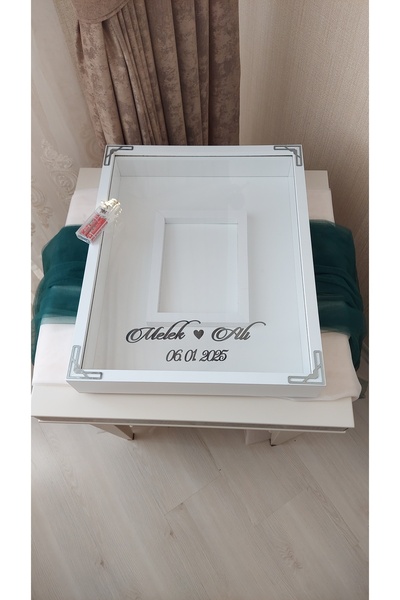 Verda Çerçeve 40x50 Cm Fotoğraf Bölümlü Anı Çerçevesi! Ledli Ve Isimli Gül Ta...