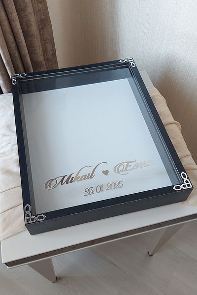 Verda Çerçeve 40X50 cm Rose Memory Frame! Deep Frame Without Leds! Rose Memory Frame - for Bridal Bouquets