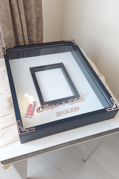 Verda Çerçeve 40x50 Cm Fotoğraf Bölümlü Anı Çerçevesi! Ledli Ve Isimli Gül Ta...