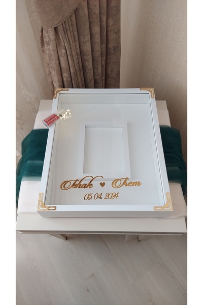 Verda Çerçeve 40x50 Cm Fotoğraf Bölümlü Anı Çerçevesi! Ledli Ve Isimli Gül Ta...