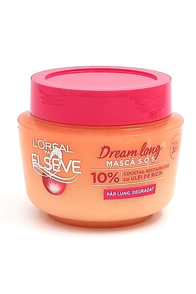 L'oreal LOREAL ELSEVE HAIR MASK 300ML DREAM LONG INTENSE REPAIR KERATIN VITAMINS CASTOR OIL