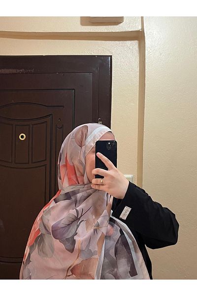 BOUTİCON Floral Patterned Summer Cotton Shawl Colorful 11