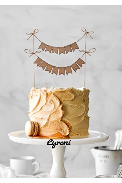 Lyroni Kendin Yaz Çift İpli Kraft Pasta Bayrağı