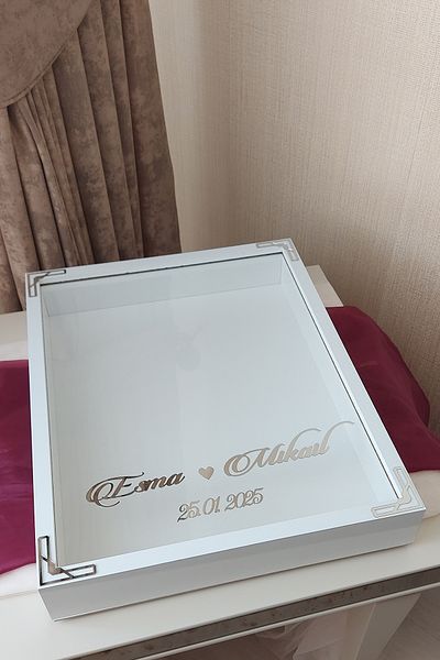 Verda Çerçeve 40X50 cm Rose Memory Frame! Deep Frame Without Leds! Rose Memory Frame - for Bridal Bouquets