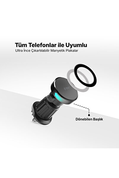 Ttec EasyDrive Pro Araç İçi Telefon Tutucu Kalorifer Izgarasına Uygundur