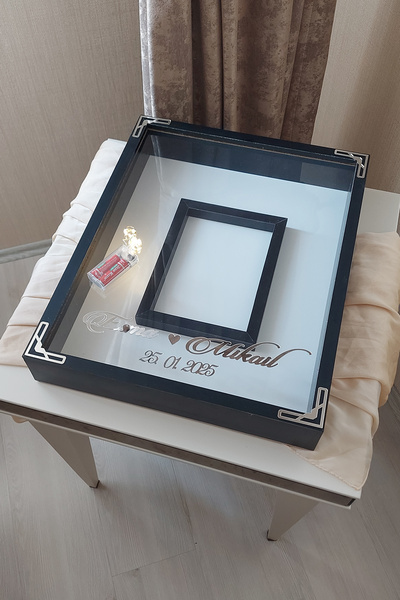 Verda Çerçeve 40x50 Cm Fotoğraf Bölümlü Anı Çerçevesi! Ledli Ve Isimli Gül Ta...