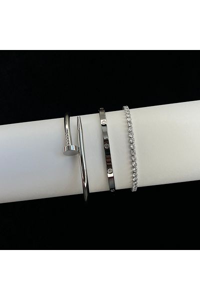 ElectraStore Silver Set of 3 Electra Bracelets