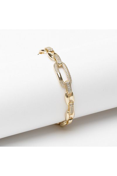 ElectraStore Luxury Gold Link Bracelet