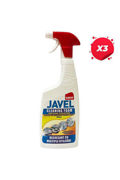 Sano SET 3 BUCATI DEGRESANT MULTISUPRAFETE SPUMA 750ML LEMON