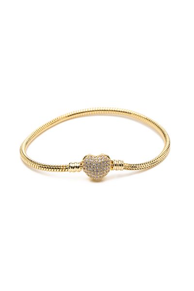 ElectraStore Pandora Bracelet With A Sparkling Heart Charm