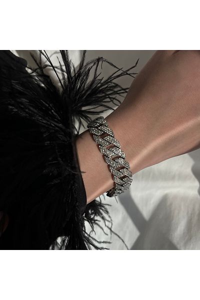 ElectraStore Unisex Cuban Diamond Bracelet