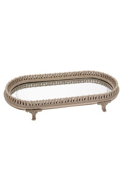 Iliadis Alexandros Tava din rasina ovala Antique Silver 41 cm x 20 cm x 6 cm