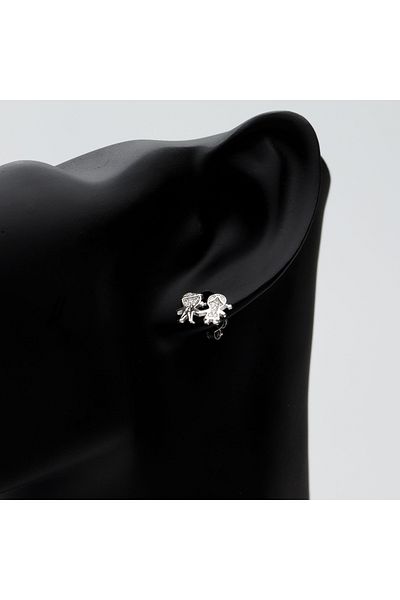 ElectraStore Silver Earrings for Children Family