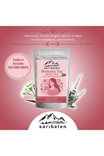 sarıbelen Women’s Tea Regl Dönemine Özel Bitki Çayı Doğal ve Katkısız "Adet Çayı" 30 g 20 Süzen Poşet