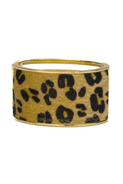 ElectraStore Solid Gold Animal Print Bracelet