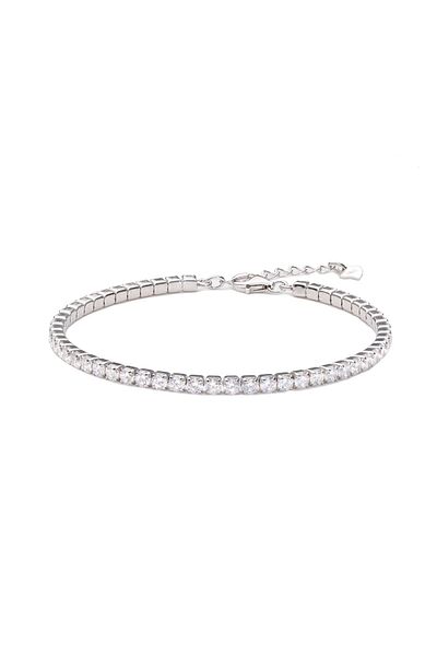 ElectraStore Tennis Jewelry Set 925 SILVER Bracelet + Earrings