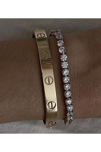 ElectraStore Love + Tennis Bracelet Set