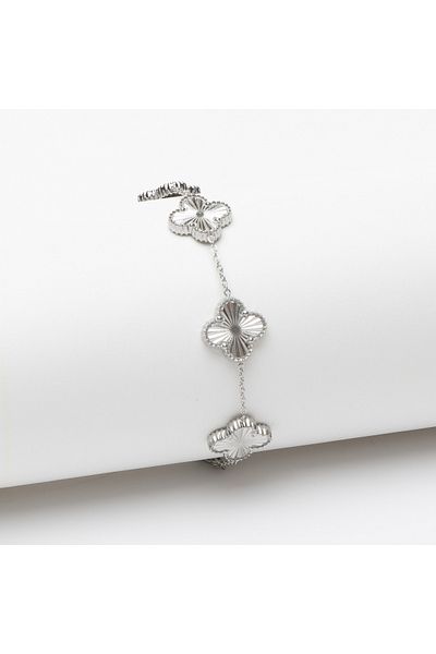 ElectraStore Silver Flower Bracelet