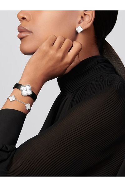 ElectraStore Miramar White Mother-of-Pearl Bracelet And Earring Set