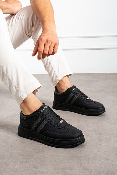 MCLACOS Men's Black Smoked Sneaker Casual Sports Shoes High Sole Comfortable Design X35