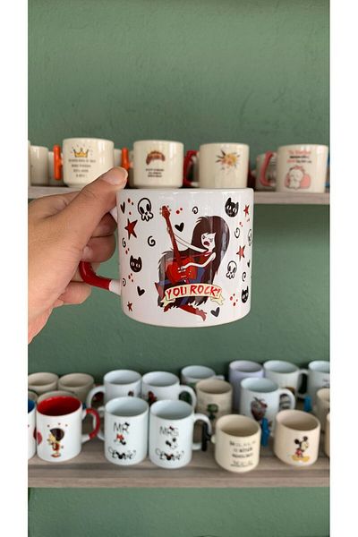 GünayStore Adventure Time - Marceline Printed Rock Gothic Mug Cup Tea Coffee Cup 200 ml