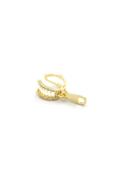 Alray Stone zipper cartilage earrings - gold