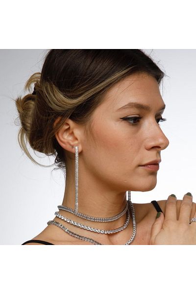 ElectraStore Long Tennis Earrings