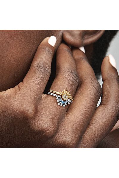 ElectraStore Set of 2 Celestial Rings Sun & Moon