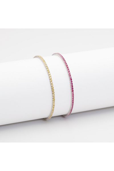 ElectraStore Set of 2 Ava Silver Tennis Bracelets