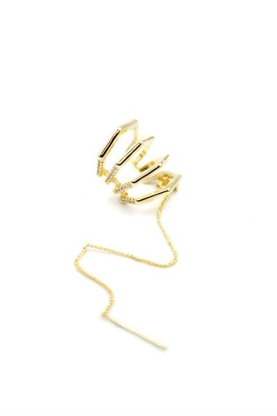 Alray Chain multiple cartilage earrings - gold