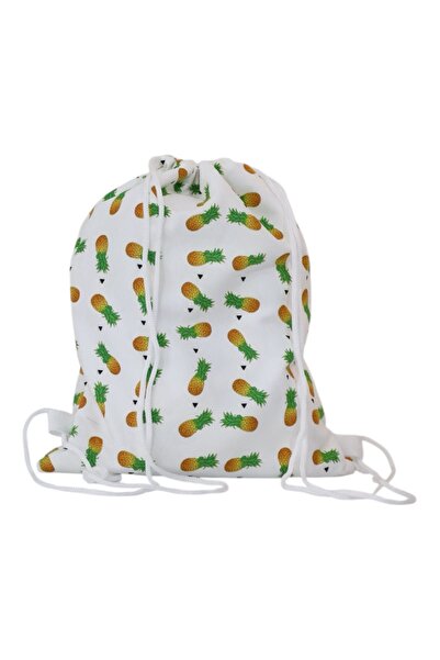 Hi.minitr Ananas Desen Spor Çantası ( Büzgülü Çanta )