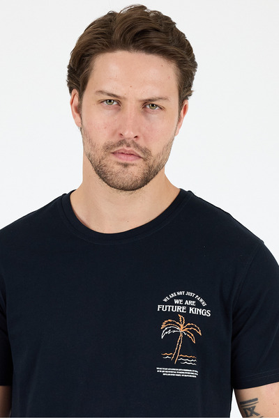 Rodi Men's 100% Cotton Crew Neck Short Sleeve Printed T-Shirt Comfortable and Stylish Casual Men's T-Shirt 0027