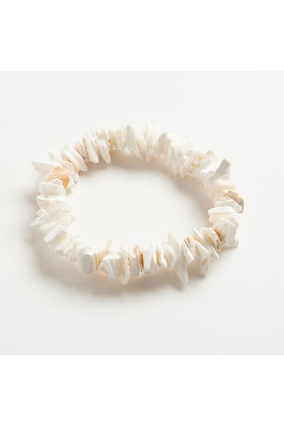 ElectraStore Natural White Shell Bracelet