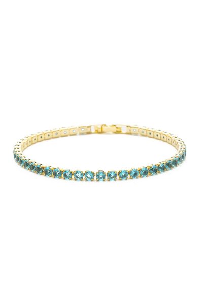 ElectraStore Turquoise Gold Tennis Bracelet