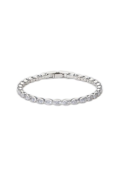 ElectraStore Sparkling Silver Tennis Bracelet