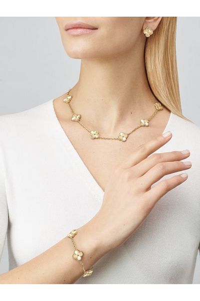 ElectraStore Ilaria Gold Flower Jewelry Set