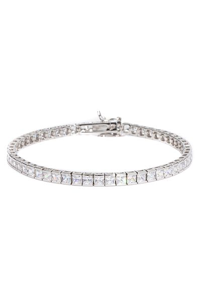 ElectraStore Unisex Tennis Bracelet Solid 925 SILVER