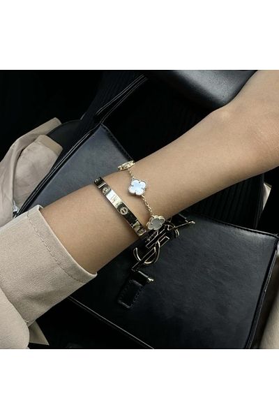 ElectraStore Set of 2 Love & Alhambra Bracelets