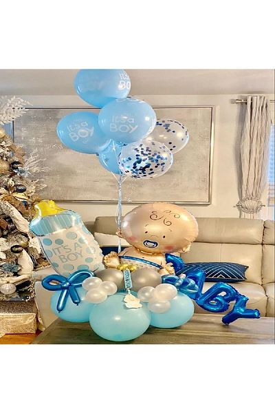 Bkmc Baby Shower Hospital Room Decoration Baby Shower Boy Balloon Set Decoration