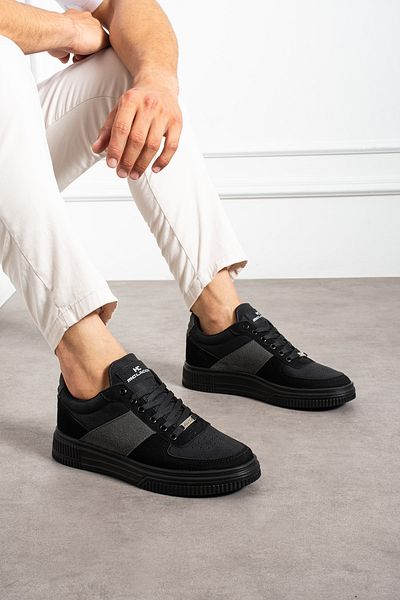 MCLACOS Men's Black Smoked Sneaker Casual Sports Shoes High Sole Comfortable Design F32