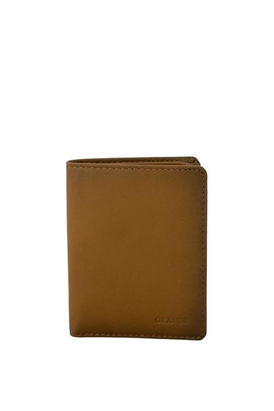 Grande Genuine Leather Men's Wallet Rst2 Tan 1755