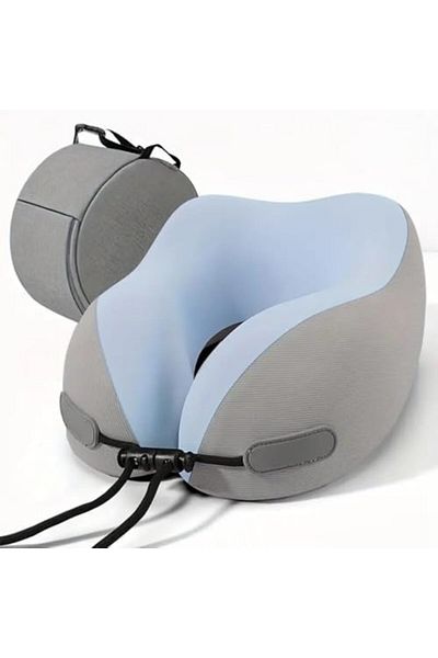 Generic Memory Foam Travel Neck Pillow, U-Shaped Ergonomic Design, Anti-Tilt Head Support for Airplane, Car,