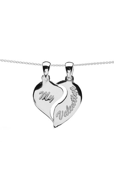 ElectraStore 925 Silver Double Pendant, My Valentine