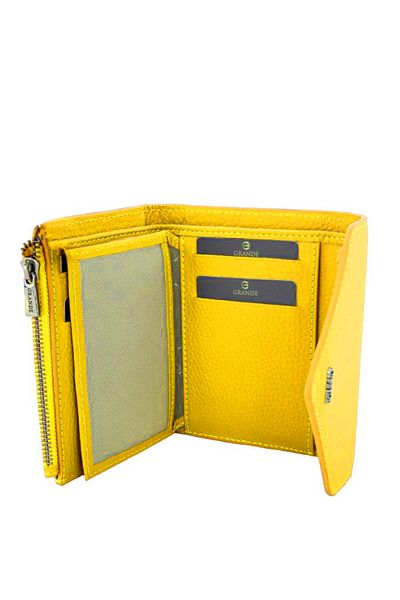 Grande Genuine Leather Women's Wallet Yellow 2785