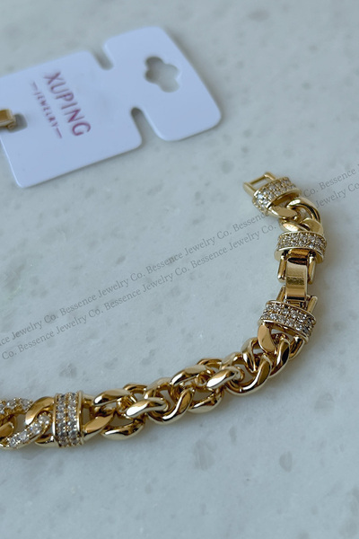 Bessence Jewelry Co Xuping Zirkon Taşlı VIP Model Çelik Bileklik - 17 CM+2CM AYARLANABİLİR