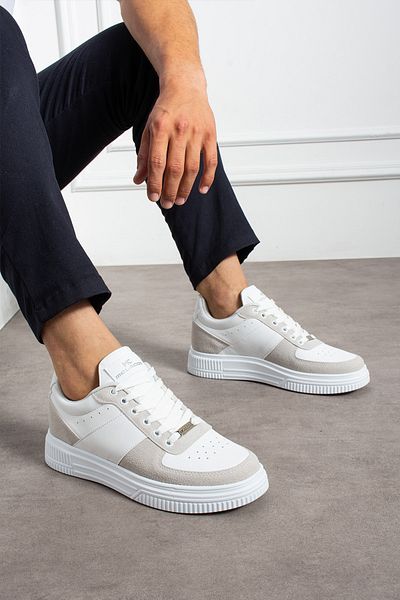 MCLACOS Men's White Ice Sneaker Casual Sports Shoes High Sole Comfortable Design F32